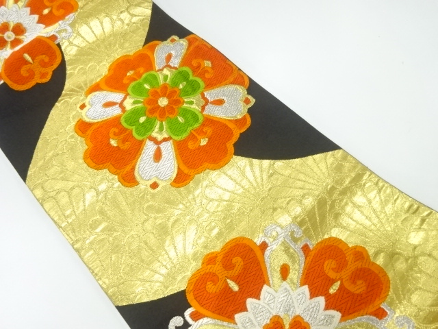 華紋模様織出し袋帯